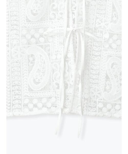 Te chichi(テチチ)の「【Atelier ChouChou】パネルレース刺繍前後2WAYジレ(セットアップ可)(ベスト・レディース・オフホワイト・F)」の12枚目の写真