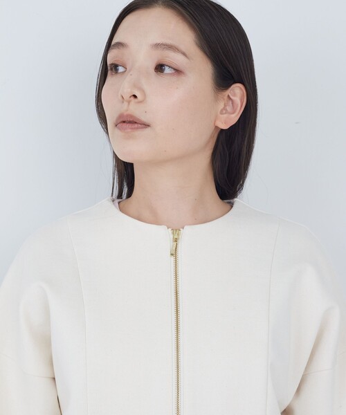 ADIEU TRISTESSE(アデュートリステス)の「裏毛ダブルジップブルゾン(ブルゾン・レディース・トップグレー/ブラック/アイボリー・FREE)」の9枚目の写真