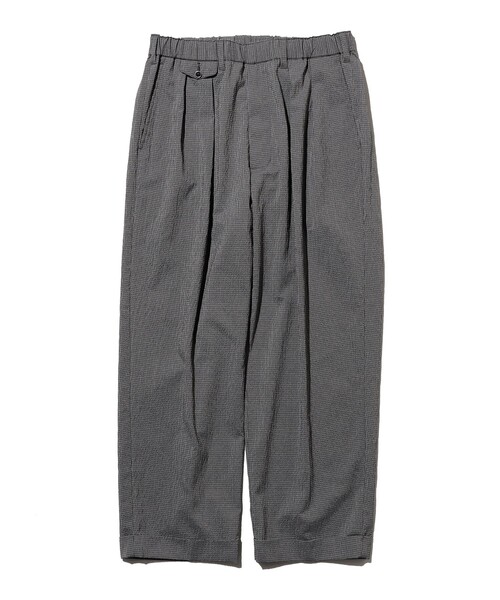 BEAMS PLUS（ビームスプラス）の「2 Pleats Anywhere(wear) Seersucker Plaid（その他パンツ・メンズ・グレー/ネイビー・X-LARGE/LARGE/MEDIUM/SMALL）」の5枚目の写真