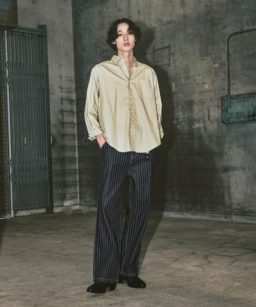 Bleme（ブレム）の「クラシック ウォバッシュ ストライプ デニムパンツ（デニムパンツ・メンズ・ブラック/ブルー・M/S/XL/L）」の11枚目の写真