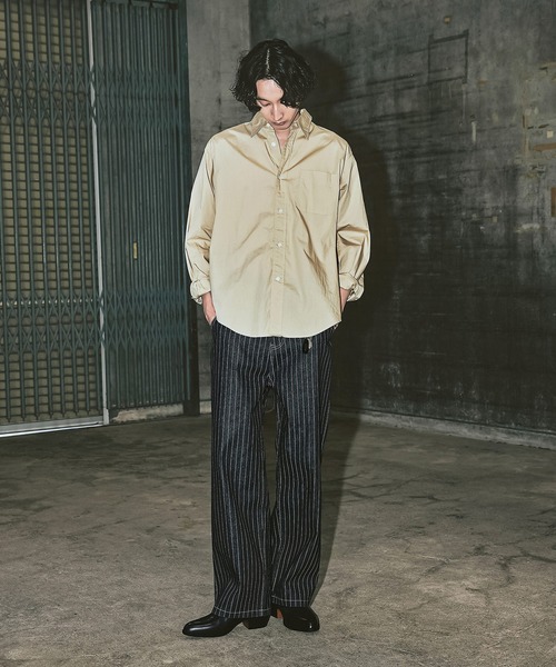 Bleme（ブレム）の「クラシック ウォバッシュ ストライプ デニムパンツ（デニムパンツ・メンズ・ブラック/ブルー・M/S/XL/L）」の12枚目の写真