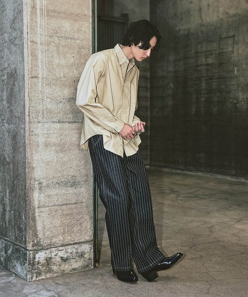 Bleme（ブレム）の「クラシック ウォバッシュ ストライプ デニムパンツ（デニムパンツ・メンズ・ブラック/ブルー・M/S/XL/L）」の15枚目の写真