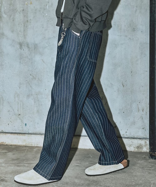 Bleme（ブレム）の「クラシック ウォバッシュ ストライプ デニムパンツ（デニムパンツ・メンズ・ブラック/ブルー・M/S/XL/L）」の20枚目の写真