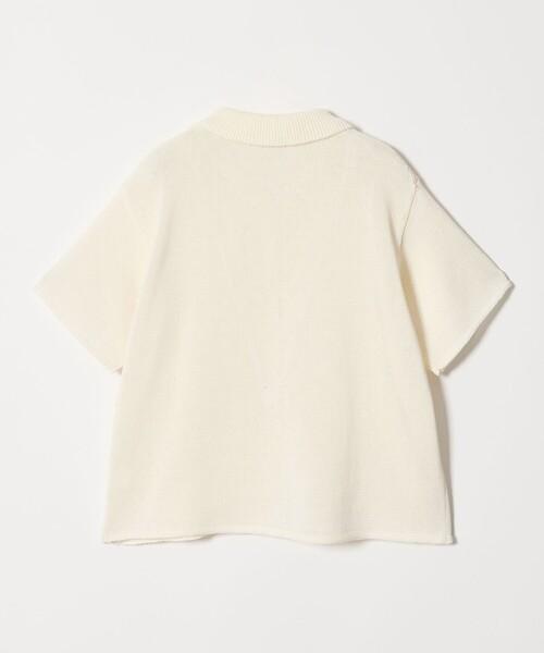 【OFF WHITE】<Steven Alan>コットン ショートスリーブ ニット steven alan - 【OFF WHITE】<Steven Alan>コットン ショートスリーブ