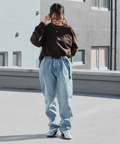 Gramicci（グラミチ）の「Gramicci/グラミチ STRETCH DENIM NN-PANT CROPPED ウェビングベルト ウォッシュ加工 ストレッチデニムパンツ 2026年 夏 夏服 秋服（デニムパンツ・メンズ・ブルー/ダークブルー/ワンウォッシュ・S/M/L/XL）」の9枚目の写真