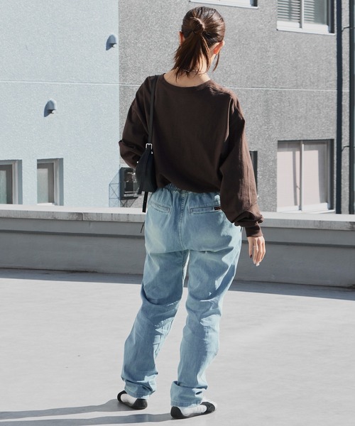 Gramicci（グラミチ）の「Gramicci/グラミチ STRETCH DENIM NN-PANT CROPPED ウェビングベルト ウォッシュ加工 ストレッチデニムパンツ 2026年 夏 夏服 秋服（デニムパンツ・メンズ・ブルー/ダークブルー/ワンウォッシュ・S/M/L/XL）」の10枚目の写真