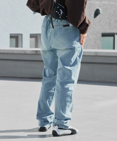 Gramicci（グラミチ）の「Gramicci/グラミチ STRETCH DENIM NN-PANT CROPPED ウェビングベルト ウォッシュ加工 ストレッチデニムパンツ 2026年 夏 夏服 秋服（デニムパンツ・メンズ・ブルー/ダークブルー/ワンウォッシュ・S/M/L/XL）」の6枚目の写真