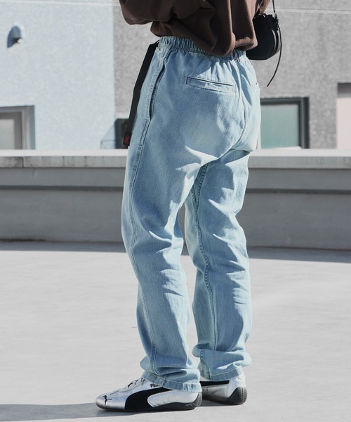 Gramicci（グラミチ）の「Gramicci/グラミチ STRETCH DENIM NN-PANT CROPPED ウェビングベルト ウォッシュ加工 ストレッチデニムパンツ 2026年 夏 夏服 秋服（デニムパンツ・メンズ・ブルー/ダークブルー/ワンウォッシュ・S/M/L/XL）」の7枚目の写真