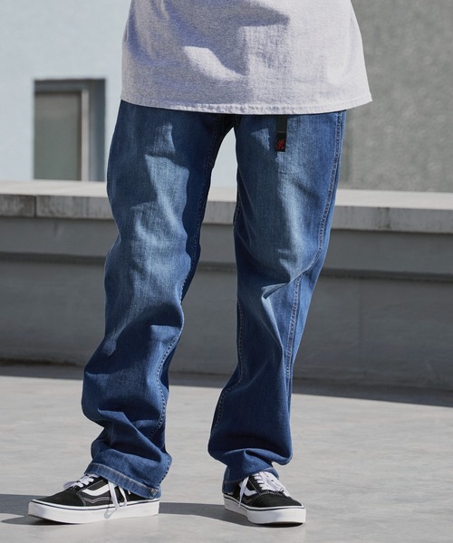 Gramicci（グラミチ）の「Gramicci/グラミチ STRETCH DENIM NN-PANT CROPPED ウェビングベルト ウォッシュ加工 ストレッチデニムパンツ 2026年 夏 夏服 秋服（デニムパンツ・メンズ・ブルー/ダークブルー/ワンウォッシュ・S/M/L/XL）」の15枚目の写真