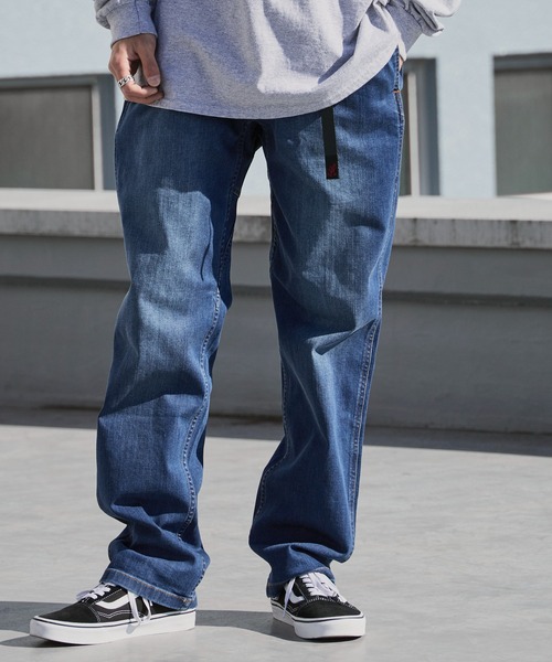 Gramicci（グラミチ）の「Gramicci/グラミチ STRETCH DENIM NN-PANT CROPPED ウェビングベルト ウォッシュ加工 ストレッチデニムパンツ 2026年 夏 夏服 秋服（デニムパンツ・メンズ・ブルー/ダークブルー/ワンウォッシュ・S/M/L/XL）」の16枚目の写真