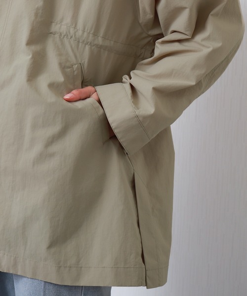 libelle more（リベル モア）の「【防花粉加工】ナイロンノーカラーコート（ノーカラーコート・レディース・アイボリー/グレイッシュベージュ/カーキ/ブラック/モカ/ネイビー・M/L）」の13枚目の写真