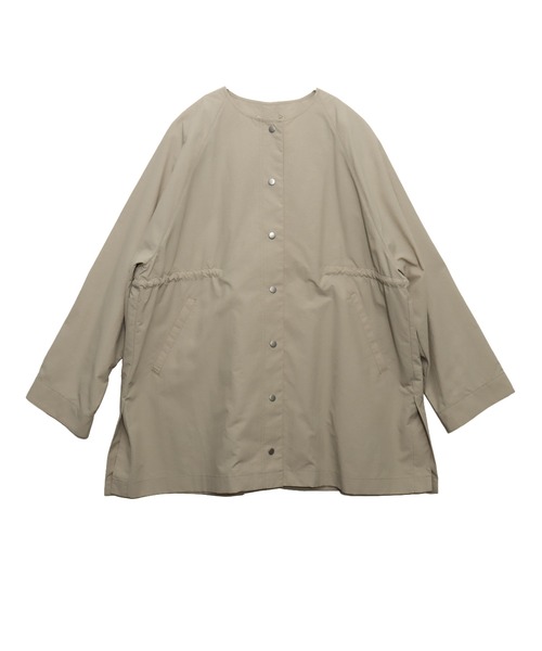 libelle more（リベル モア）の「【防花粉加工】ナイロンノーカラーコート（ノーカラーコート・レディース・アイボリー/グレイッシュベージュ/カーキ/ブラック/モカ/ネイビー・M/L）」の16枚目の写真