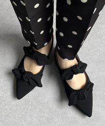 prose verse（プロズヴェール）の「Wストラップリボンミュール（パンプス）」