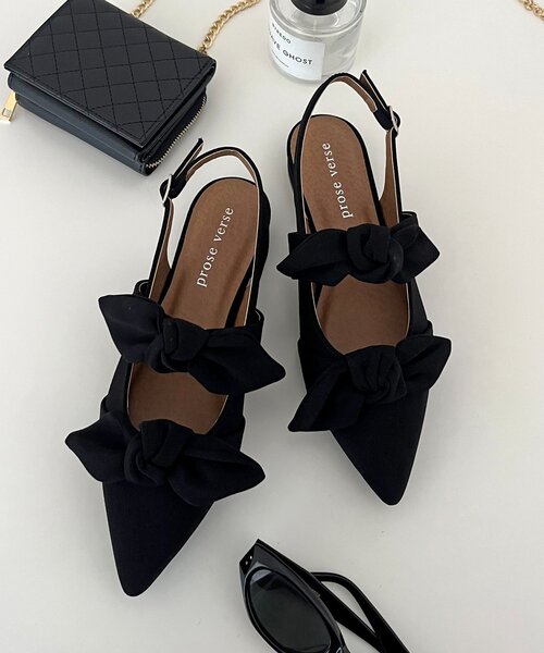prose verse（プロズヴェール）の「Wストラップリボンミュール（パンプス・レディース・ブラック/レッド系その他/ブラック系その他・X-LARGE/LARGE/MEDIUM/SMALL）」の14枚目の写真
