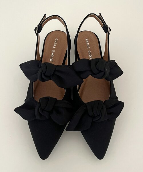 prose verse（プロズヴェール）の「Wストラップリボンミュール（パンプス・レディース・ブラック/レッド系その他/ブラック系その他・X-LARGE/LARGE/MEDIUM/SMALL）」の15枚目の写真