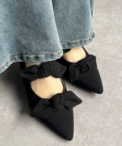 prose verse（プロズヴェール）の「Wストラップリボンミュール（パンプス・レディース・ブラック/レッド系その他/ブラック系その他・X-LARGE/LARGE/MEDIUM/SMALL）」の12枚目の写真