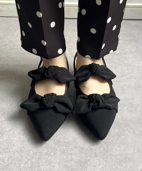 prose verse（プロズヴェール）の「Wストラップリボンミュール（パンプス・レディース・ブラック/レッド系その他/ブラック系その他・X-LARGE/LARGE/MEDIUM/SMALL）」の13枚目の写真