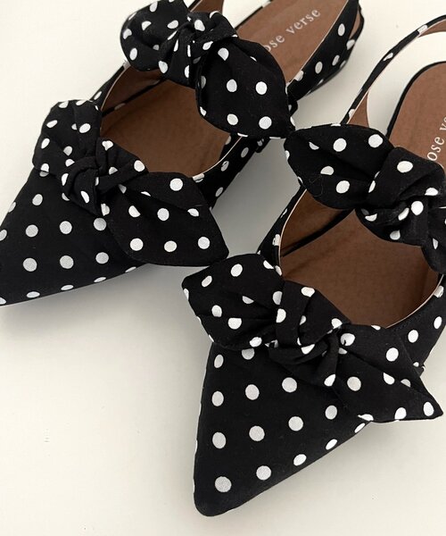 prose verse（プロズヴェール）の「Wストラップリボンミュール（パンプス・レディース・ブラック/レッド系その他/ブラック系その他・X-LARGE/LARGE/MEDIUM/SMALL）」の6枚目の写真