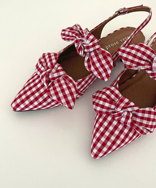 prose verse（プロズヴェール）の「Wストラップリボンミュール（パンプス・レディース・ブラック/レッド系その他/ブラック系その他・X-LARGE/LARGE/MEDIUM/SMALL）」の7枚目の写真