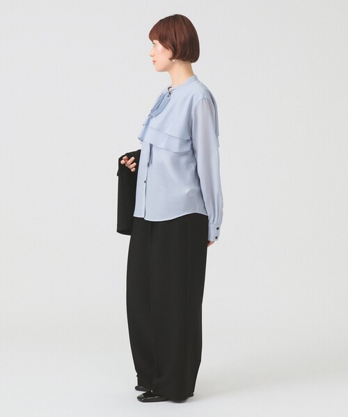 Ray BEAMS（レイビームス）の「ボウタイ Wヨーク ブラウス（シャツ/ブラウス・レディース・サックスブルー/オフホワイト・ONE SIZE）」の10枚目の写真