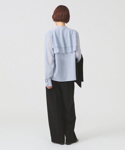 Ray BEAMS（レイビームス）の「ボウタイ Wヨーク ブラウス（シャツ/ブラウス・レディース・サックスブルー/オフホワイト・ONE SIZE）」の11枚目の写真