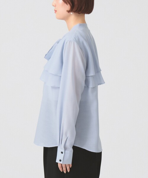 Ray BEAMS（レイビームス）の「ボウタイ Wヨーク ブラウス（シャツ/ブラウス・レディース・サックスブルー/オフホワイト・ONE SIZE）」の14枚目の写真