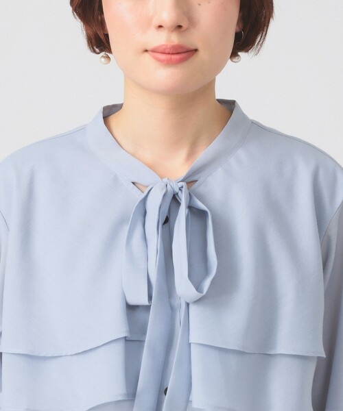 Ray BEAMS（レイビームス）の「ボウタイ Wヨーク ブラウス（シャツ/ブラウス・レディース・サックスブルー/オフホワイト・ONE SIZE）」の16枚目の写真