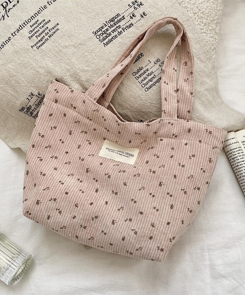 Mignonjour(ミニョンジュール)の「Mignonjour/フラワー柄コーデュロイミニトートバッグ M2889(トートバッグ・レディース・その他7/その他4/その他6/その他5/その他3/その他2/その他1・FREE)」の4枚目の写真