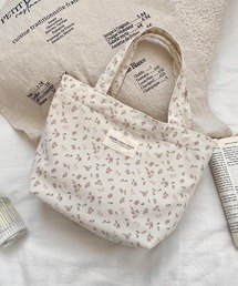 Mignonjour（ミニョンジュール）の「Mignonjour/フラワー柄コーデュロイミニトートバッグ M2889（トートバッグ）」