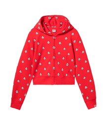 【美品】AAPE BY A BATHING APE フルジップパーカー レッド AAPE BY A BATHING APE（エーエイプバイアベイシングエイプ） パーカー