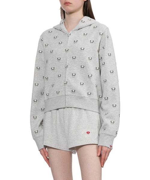 APEE BY A BATHING APE(エイピーバイアベイシングエイプ)の「MILO PD HOODED ZIP UP SWEAT(パーカー・レディース・グレー/レッド・X-SMALL/SMALL)」の5枚目の写真