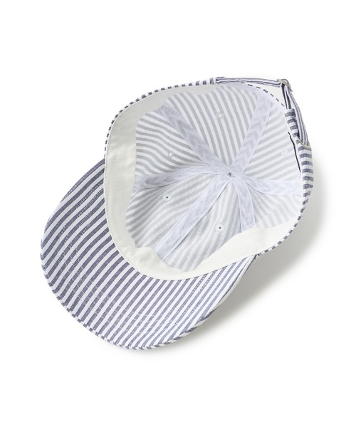 UNION STATION（ユニオンステーション）の「シアサッカー6パネルキャップ（キャップ・メンズ・ブラック/ホワイト×ネイビー・FREE）」の12枚目の写真