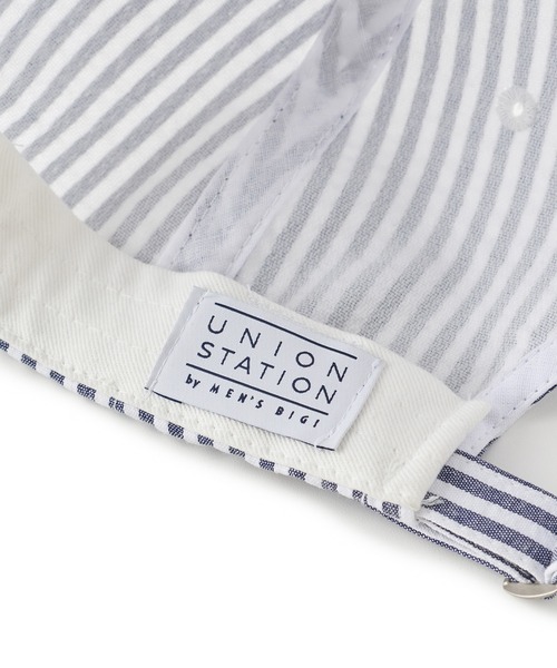 UNION STATION（ユニオンステーション）の「シアサッカー6パネルキャップ（キャップ・メンズ・ブラック/ホワイト×ネイビー・FREE）」の13枚目の写真