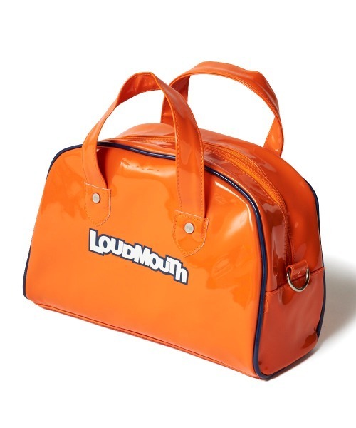 LOUDMOUTH/ラウドマウス ゴルフウェア エナメル調 合成皮革 ロゴ