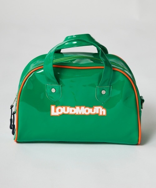 Loudmouth(ラウドマウス)の「LOUDMOUTH/ラウドマウス ゴルフウェア エナメル調 合成皮革 ロゴ ハンドバッグ カートバッグ(ハンドバッグ・レディース・グリーン/ネイビー/イエロー/オレンジ/オフホワイト・FREE)」の13枚目の写真