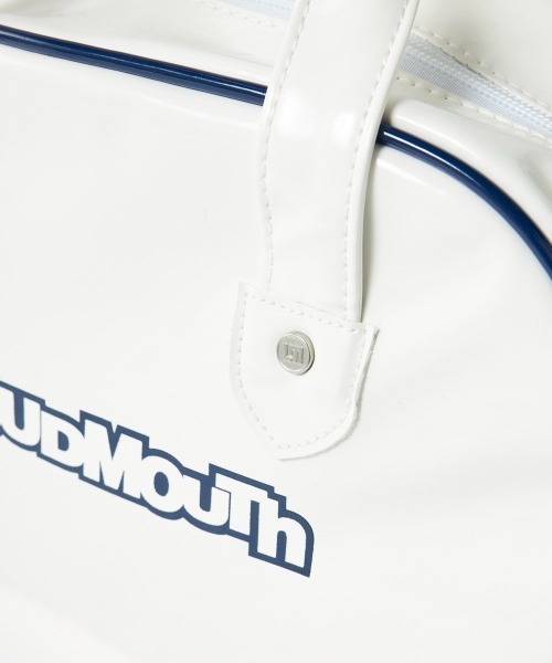 Loudmouth(ラウドマウス)の「LOUDMOUTH/ラウドマウス ゴルフウェア エナメル調 合成皮革 ロゴ ハンドバッグ カートバッグ(ハンドバッグ・レディース・グリーン/ネイビー/イエロー/オレンジ/オフホワイト・FREE)」の9枚目の写真