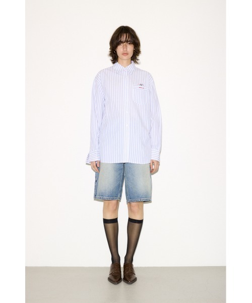 SLY(スライ)の「ESQWE COTTON LOOSE SHTHROW エスクェコットンルーズシャツ 春服(シャツ/ブラウス・レディース・ホワイト系その他2/ライトブルー・FREE)」の4枚目の写真