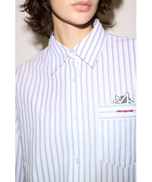 SLY(スライ)の「ESQWE COTTON LOOSE SHTHROW エスクェコットンルーズシャツ 春服(シャツ/ブラウス・レディース・ホワイト系その他2/ライトブルー・FREE)」の7枚目の写真