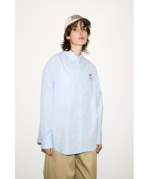 SLY(スライ)の「ESQWE COTTON LOOSE SHTHROW エスクェコットンルーズシャツ 春服(シャツ/ブラウス・レディース・ホワイト系その他2/ライトブルー・FREE)」の11枚目の写真