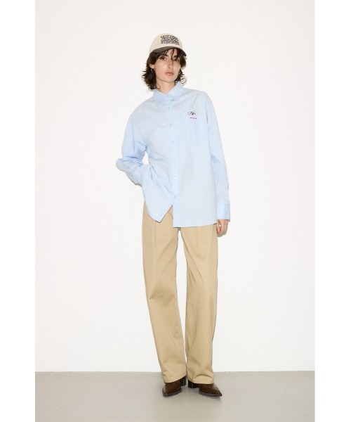 SLY(スライ)の「ESQWE COTTON LOOSE SHTHROW エスクェコットンルーズシャツ 春服(シャツ/ブラウス・レディース・ホワイト系その他2/ライトブルー・FREE)」の12枚目の写真