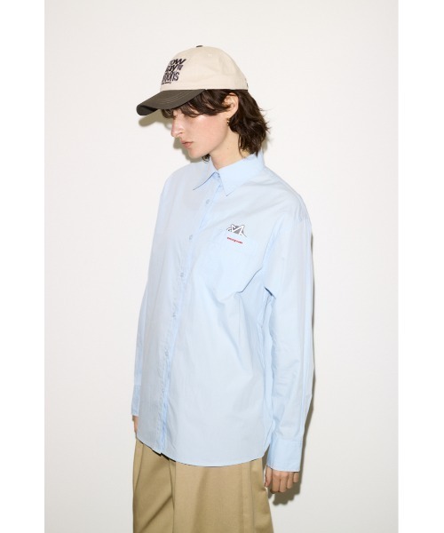 SLY(スライ)の「ESQWE COTTON LOOSE SHTHROW エスクェコットンルーズシャツ 春服(シャツ/ブラウス・レディース・ホワイト系その他2/ライトブルー・FREE)」の13枚目の写真