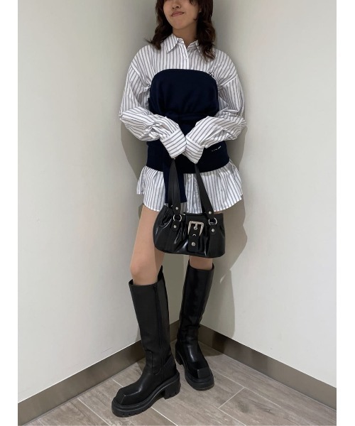 SLY(スライ)の「ESQWE COTTON LOOSE SHTHROW エスクェコットンルーズシャツ 春服(シャツ/ブラウス・レディース・ホワイト系その他2/ライトブルー・FREE)」の16枚目の写真