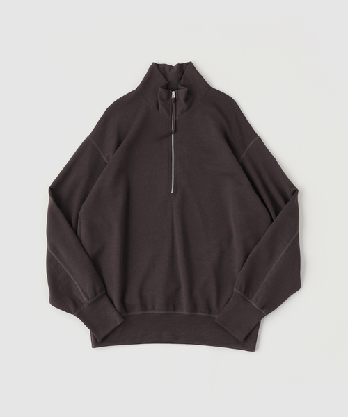 Product Twelve(プロダクトトゥエルブ)の「Product Twelve(プロダクトトゥエルブ)Super 140's Melino Wool Half Zip(その他アウター・メンズ・ブラウン・2/1)」の1枚目の写真