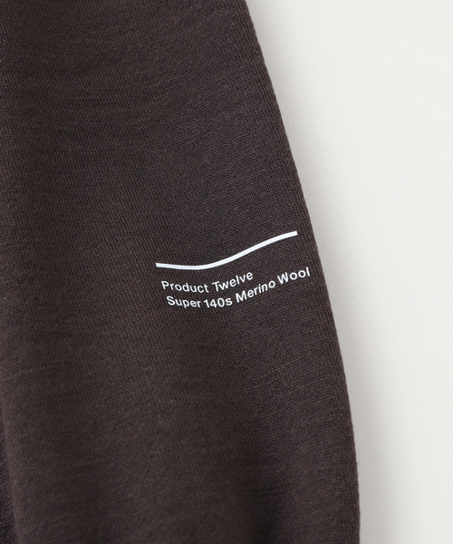 Product Twelve(プロダクトトゥエルブ)の「Product Twelve(プロダクトトゥエルブ)Super 140's Melino Wool Half Zip(その他アウター・メンズ・ブラウン・2/1)」の4枚目の写真