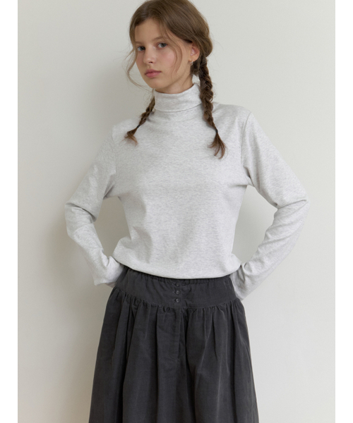 Avo turtleneck t-shirt (melange gray)