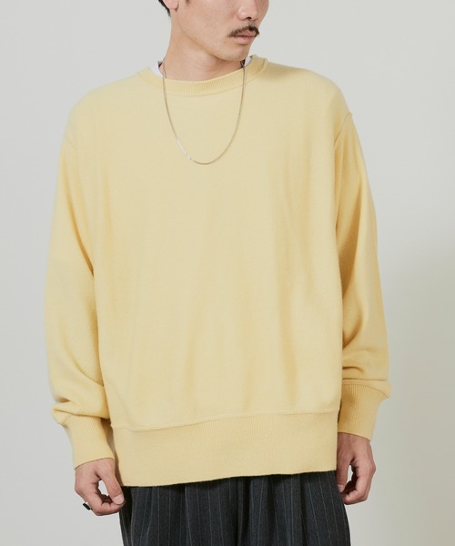superNova.(スーパーノヴァ)の「superNova. Cashmere big sweater / SN-192C(ニット/セーター・メンズ・イエロー・M)」の1枚目の写真