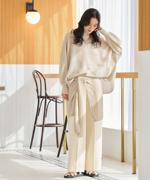 BARNYARDSTORM（バンヤードストーム）の「BARNYARDSTORM / ペーパーヤーンマルチストール（ストール/ショール・レディース・ベージュ・FREE）」の6枚目の写真