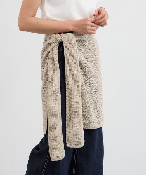 BARNYARDSTORM（バンヤードストーム）の「BARNYARDSTORM / ペーパーヤーンマルチストール（ストール/ショール・レディース・ベージュ・FREE）」の9枚目の写真