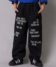 PAIRMANON STREET | デニム ロゴプリント ストレート パンツ【PAIRMANON STREET】(デニムパンツ)