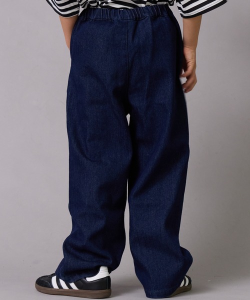 PAIRMANON STREET（ペアマノンストリート）の「デニム ロゴプリント ストレート パンツ【PAIRMANON STREET】（デニムパンツ・キッズ・インディゴブルー/ブラック/ブラック系その他・110/130/100/90/120/140/160/150）」の14枚目の写真